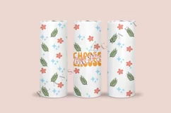 choose happy groovy skinny tumbler sublimation design for 20oz and 30oz skinny tumbler sublimation wrap