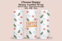 choose happy groovy skinny tumbler sublimation design for 20oz and 30oz skinny tumbler sublimation wrap