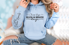 Choose Hope Believe in Brighter Days Sleeve SVG Design Product Image 3