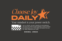 Choose Joy Urban Typography T-shirt Design Product Image 1