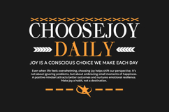 Choose Joy Daily Urban Typography T-shirt Design Product Image 1
