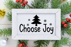 Choose Joy Sign SVG, Farmhouse Christmas Sign Product Image 2