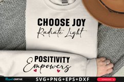 Choose Joy Radiate Sleeve SVG, Positivity SVG Design Product Image 1