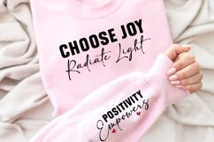 Choose Joy Radiate Sleeve SVG, Positivity SVG Design Product Image 2