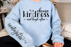 Choose kindness and laugh often Sleeve Svg Design Product Image 2