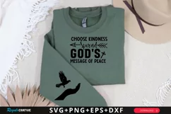 Choose Kindness Spread Sleeve SVG, God SVG Design, Faith SVG Product Image 1