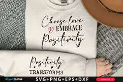 Choose Love Embrace Sleeve SVG, Positivity SVG Design Product Image 1