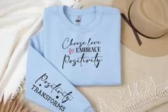 Choose Love Embrace Sleeve SVG, Positivity SVG Design Product Image 2