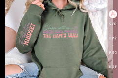 Choose optimism each day chase the happy way Sleeve SVG Product Image 2