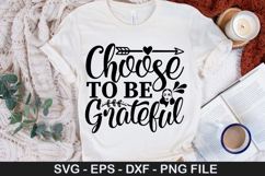 Choose to be grateful - Strong Woman SVG Design Product Image 1