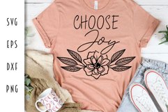 Inspirational Flower SVG Cut Files - Choose Joy Product Image 1