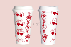choquette valentine starbucks 16oz hot cup tumbler wrap svg presized template for tumbler grande suitable for cricut and silhouette