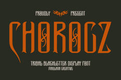 Chorocz Tribal Blackletter Display Font Product Image 1
