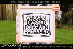 Chosen Blessed SVG for Cricut Christian T-shirt Mug Design Product Image 3