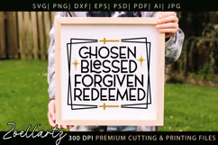 Chosen Blessed SVG for Cricut Christian T-shirt Mug Design Product Image 3