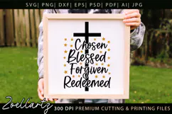 Chosen Blessed SVG for Cricut Christian T-shirt Mug Design Product Image 4