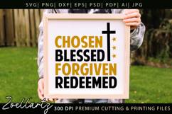 Chosen Blessed SVG Jesus Faith Christian T-shirt Mug Design Product Image 3