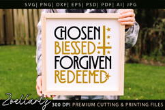 Chosen Blessed SVG for Cricut Christian T-shirt Mug Design Product Image 4