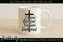 Chosen Blessed SVG for Cricut Christian T-shirt Mug Design Product Image 6