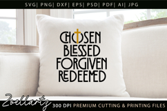 Chosen Blessed SVG Jesus Faith Christian T-shirt Mug Design Product Image 1