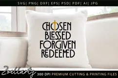 Chosen Blessed SVG Jesus Faith Christian T-shirt Mug Design Product Image 1