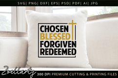 Chosen Blessed SVG for Cricut Christian T-shirt Mug Design Product Image 3