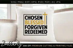 Chosen Blessed SVG for Cricut Christian T-shirt Mug Design Product Image 3