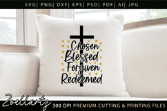 Chosen Blessed SVG for Cricut Christian T-shirt Mug Design Product Image 2