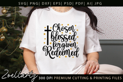 Jesus Faith Christian SVG Chosen Blessed Forgiven Redeemed Product Image 1