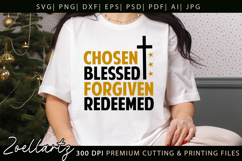 Chosen Blessed SVG Jesus Faith Christian T-shirt Mug Design Product Image 1