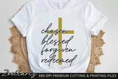 Christian SVG PNG EPS DXF Chosen SVG Blessed SVG Bible Verse Product Image 1