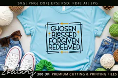 Chosen Blessed SVG for Cricut Christian T-shirt Mug Design Product Image 5
