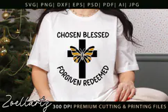 Chosen Blessed SVG for Cricut Christian T-shirt Mug Design Product Image 1
