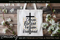 Chosen Blessed SVG for Cricut Christian T-shirt Mug Design Product Image 5