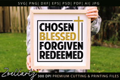 Chosen Blessed SVG for Cricut Christian T-shirt Mug Design Product Image 4