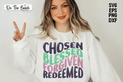 Chosen Blessed Forgiven Redeemed SVG PNG Cutting Sublimation Product Image 2