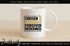 Chosen Blessed SVG for Cricut Christian T-shirt Mug Design Product Image 5