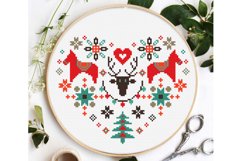 Christmas deer Cross stitch pattern PDF Scandinavian Easy Product Image 5