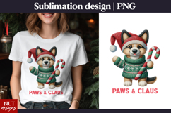 Crochet Christmas Dog Paws &amp; Claus PNG Dog Lover gift Product Image 1