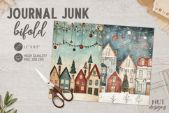 Vintage Christmas Village Journal Junk Christmas houses Product Image 1