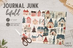 Vintage Christmas Cottage Journal Junk Christmas houses Product Image 1