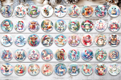Christmas Ornaments Bundle | Cute Watercolor Animals Product Image 2