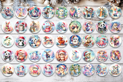 Christmas Ornaments Bundle | Cute Watercolor Animals Product Image 3
