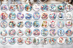 Christmas Ornaments Bundle | Cute Watercolor Animals Product Image 5
