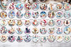 Christmas Ornaments Bundle | Cute Watercolor Animals Product Image 6
