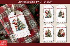 Christmas tags. Printable Gift tags with vintage Santa Claus Product Image 1