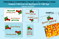 Christmas Special Delivery treat bag topper Product Image 1