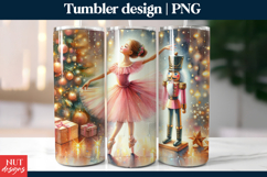 Christmas tumbler 20oz, Elegant Ballerina Christmas Tumbler Product Image 1