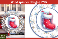 Christmas wind spinner Red Christmas Sock Wind Spinner PNG Product Image 1