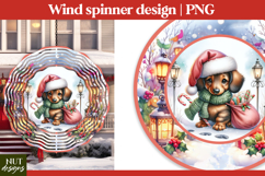 Christmas wind spinner Dachshund Christmas Dog Wind Spinner Product Image 1